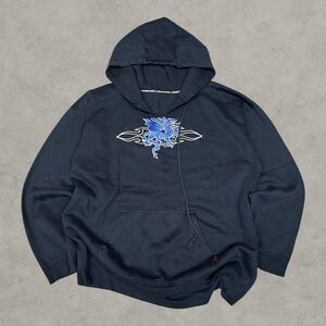 Top Heavy Hoodie Mens XL Black Y2K Dragon Embroidered Jnco Tribal 2000s Hip Hop